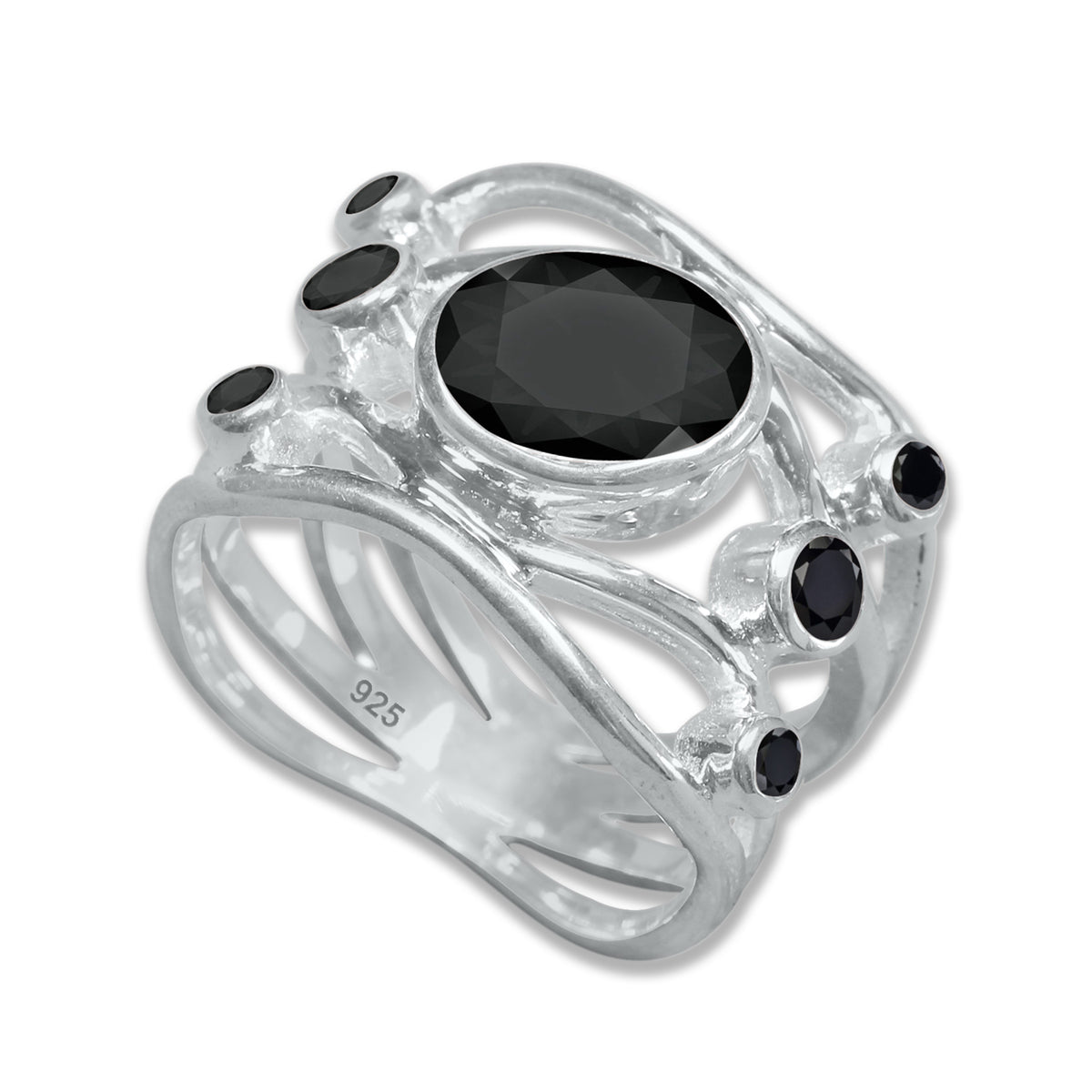 The Solstice Ring Sterling Silver Oval-Cut – 9 Natural Gemstone Styles | Made to Order