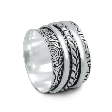 Plain Spinner Rings – Silver-Plated, Meditation Fidget Band, US Sizes 6–9 | Wholesale