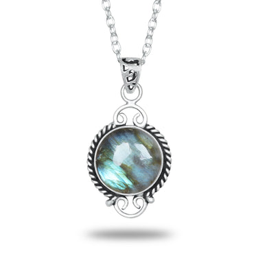 Labradorite Pendants – Silver-Plated, Handmade, Under 1 Inch, Blue Flash | Wholesale
