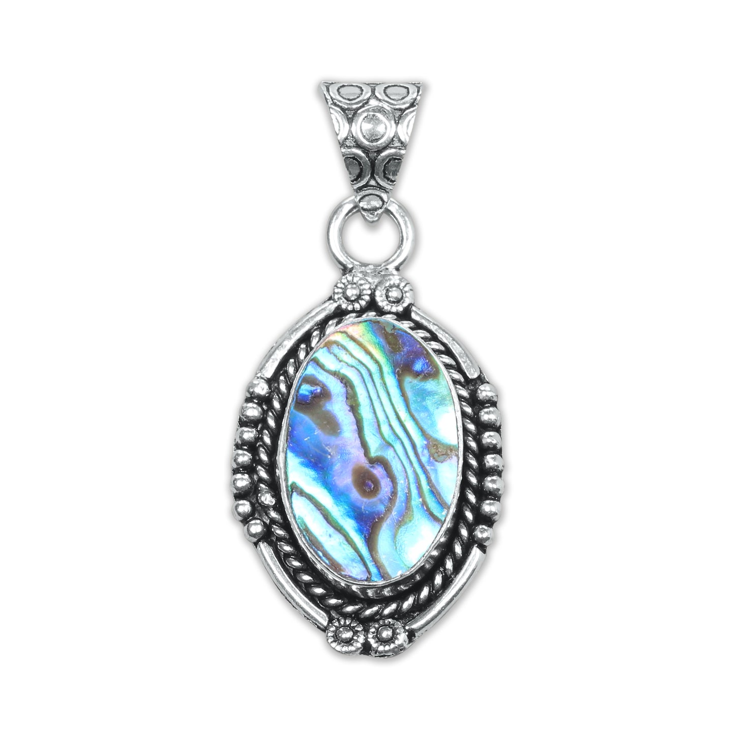 Abalone Shell Designer Pendants – Silver-Plated, Handmade, Iridescent Shell | Wholesale