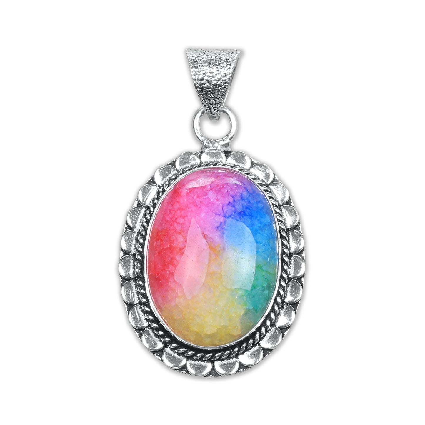 Collier avec pendentifs en cristal multicolores, bijoux en pierres précieuses assorties, pendentifs faits à la main pour femmes