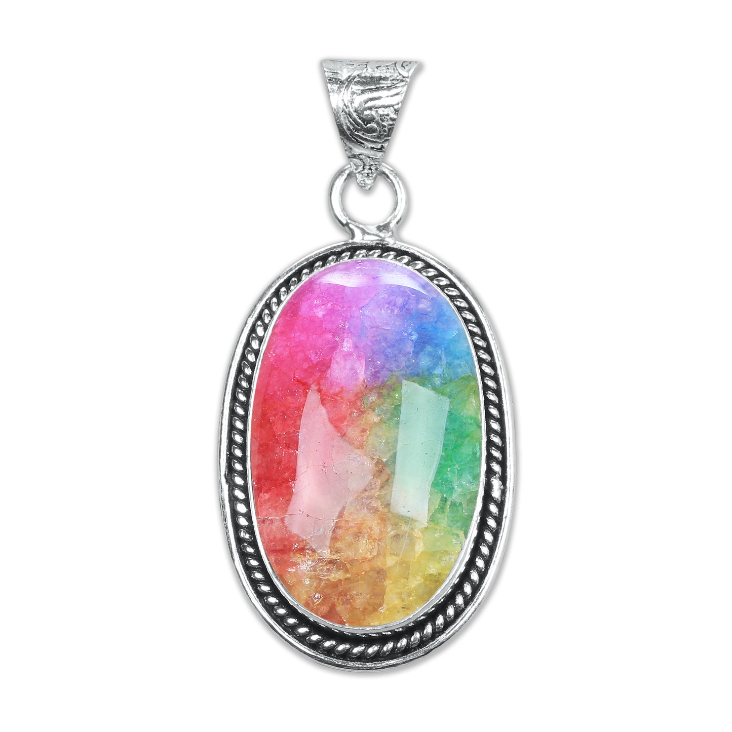 Collier avec pendentifs en cristal multicolores, bijoux en pierres précieuses assorties, pendentifs faits à la main pour femmes