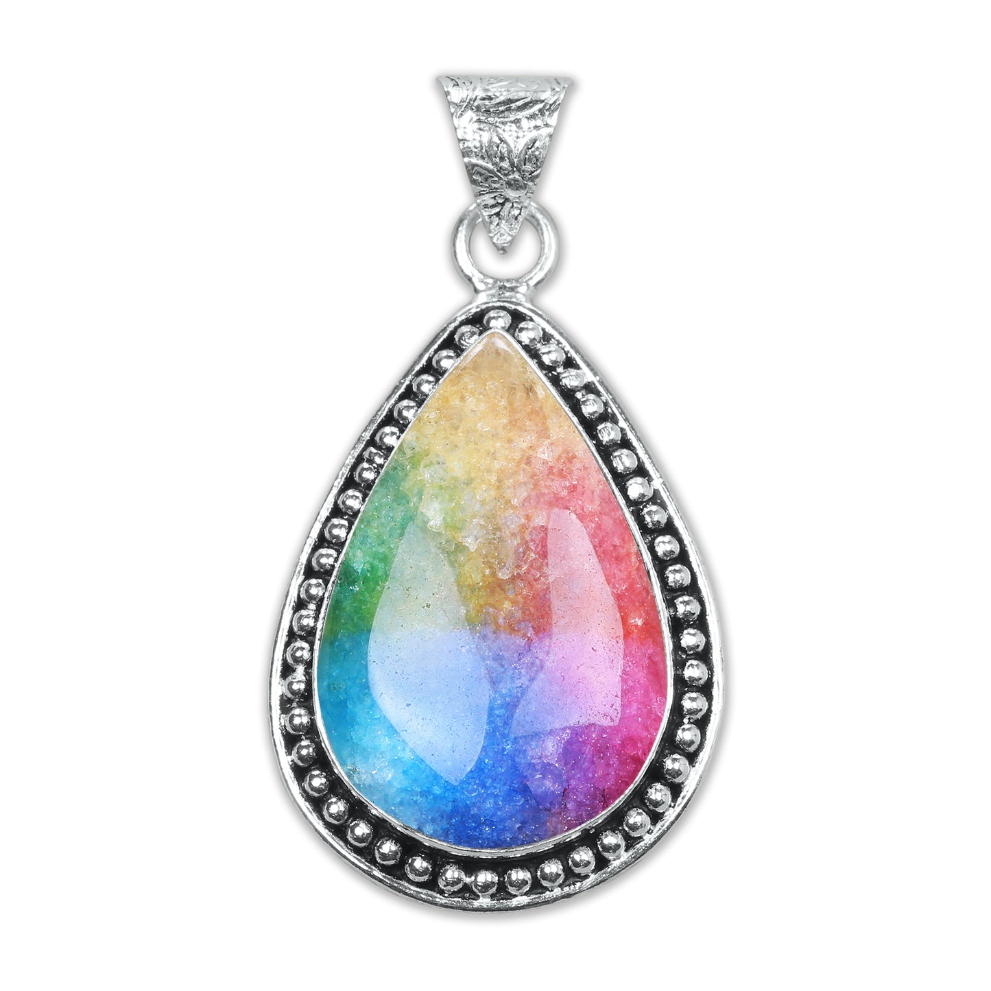 Collier avec pendentifs en cristal multicolores, bijoux en pierres précieuses assorties, pendentifs faits à la main pour femmes