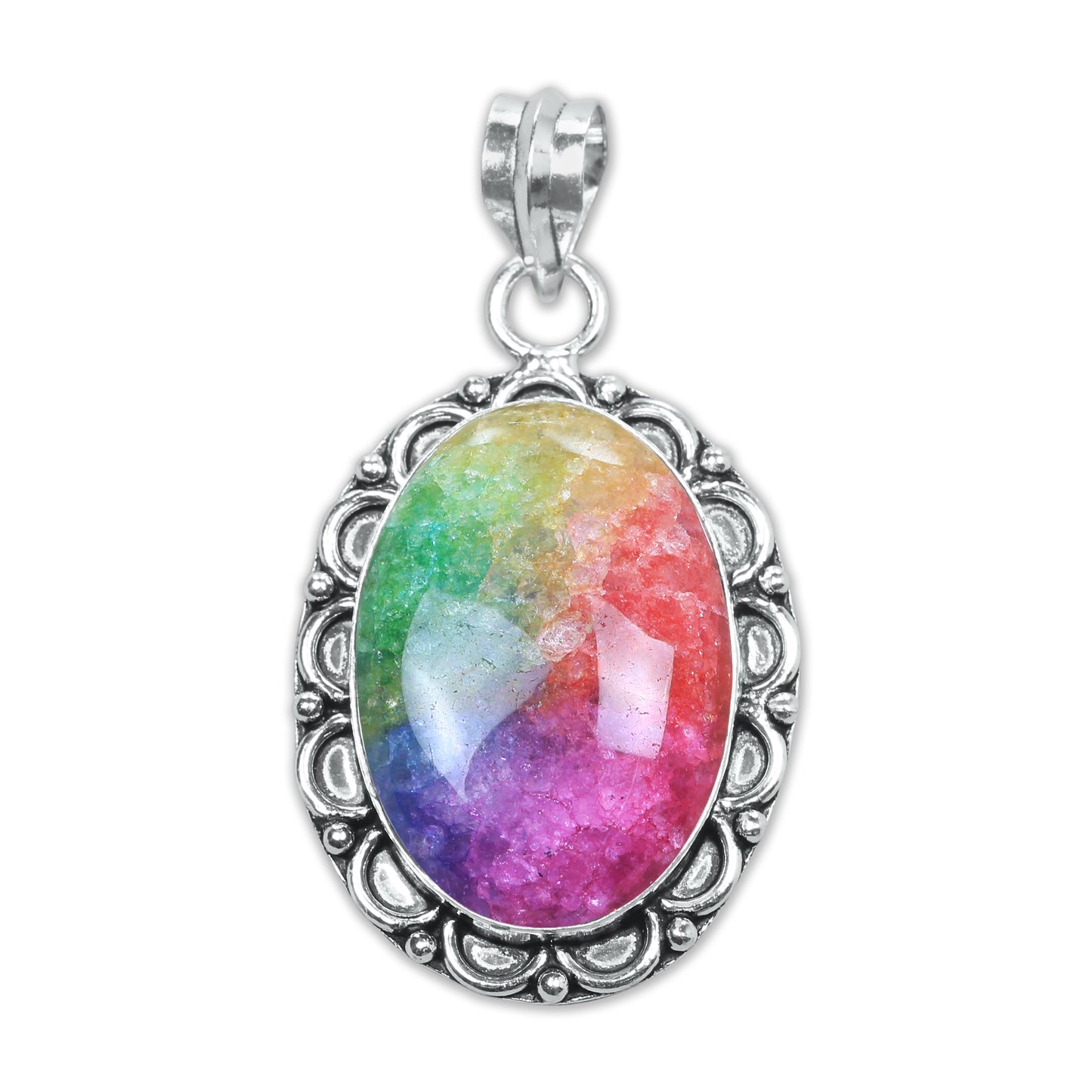 Collier avec pendentifs en cristal multicolores, bijoux en pierres précieuses assorties, pendentifs faits à la main pour femmes