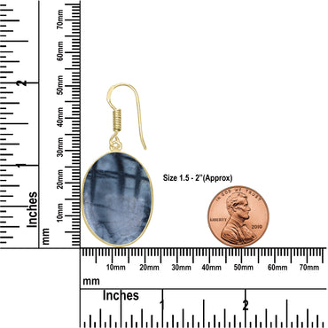 Picasso Jasper Earrings – 18K Gold-Plated Bezel, Handmade Minimal Design | Made to Order