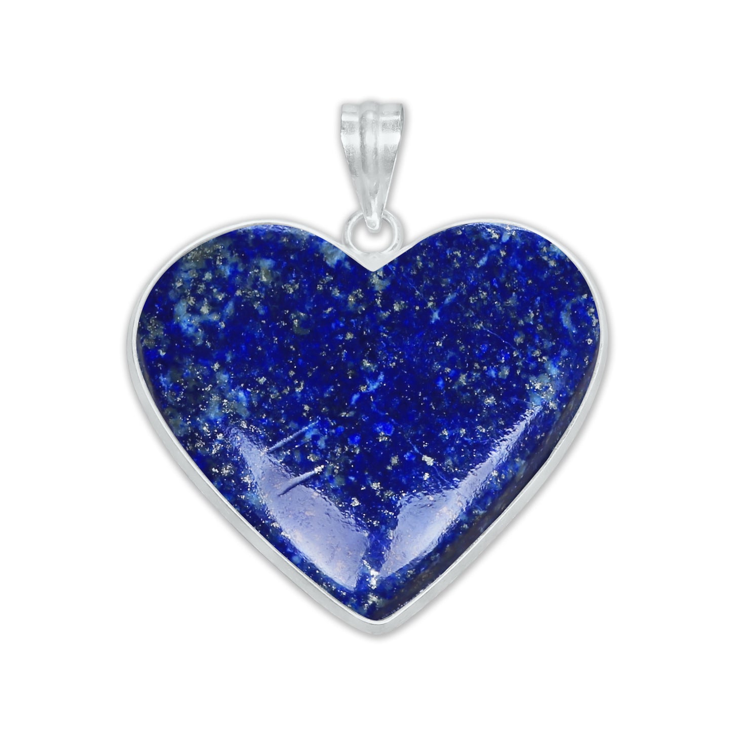 Lapis Lazuli Heart Pendants – Silver-Plated, Handmade, Simple Works | Wholesale