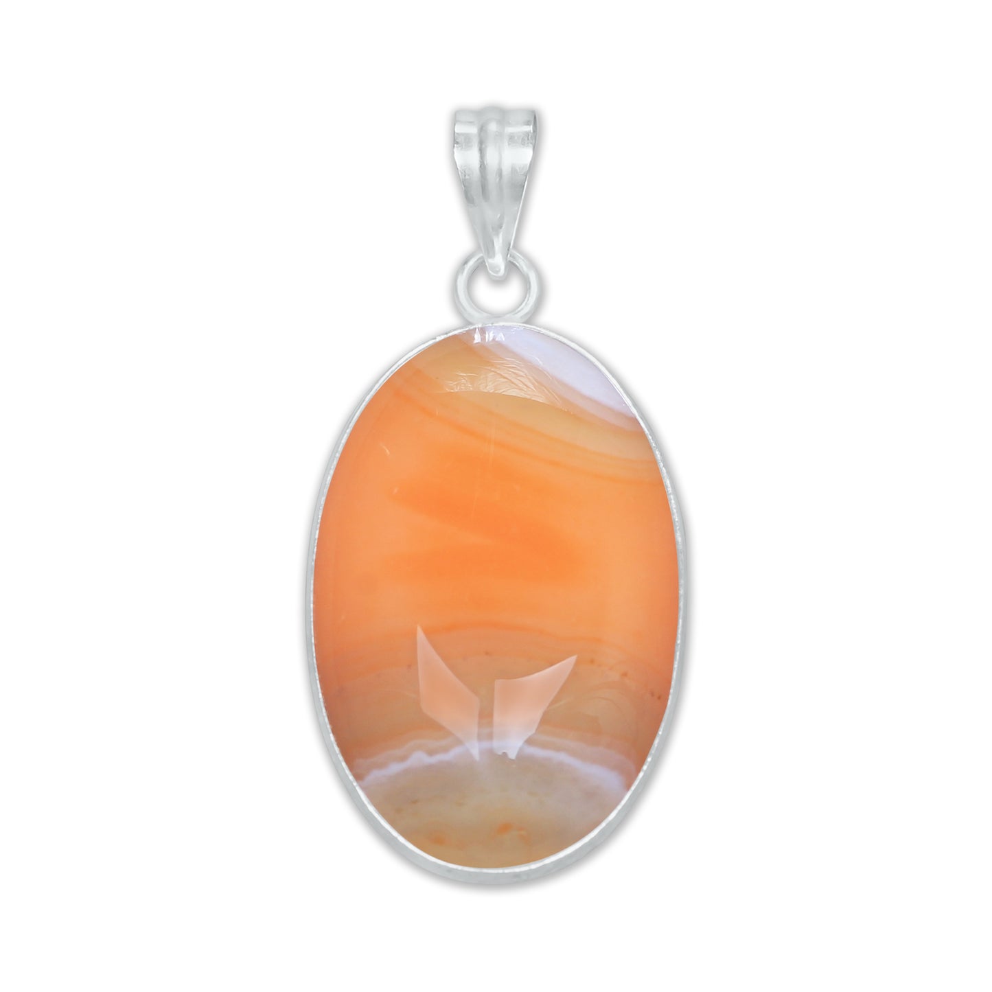 Banded Onyx (dyed) Simple work Pendants - Handmade, Silver-Plated Brass, Wholesale