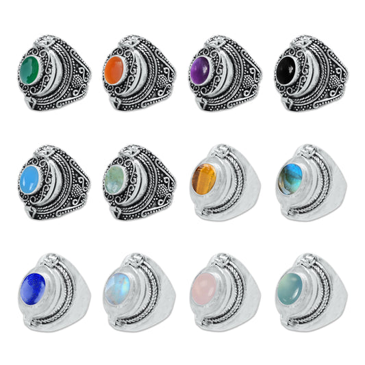 Natürlicher Edelstein Gift Verstellbare Ringe für Frauen Gelb Multi Color Kristall Handarbeit Großhandel Ringe für Massenverkauf