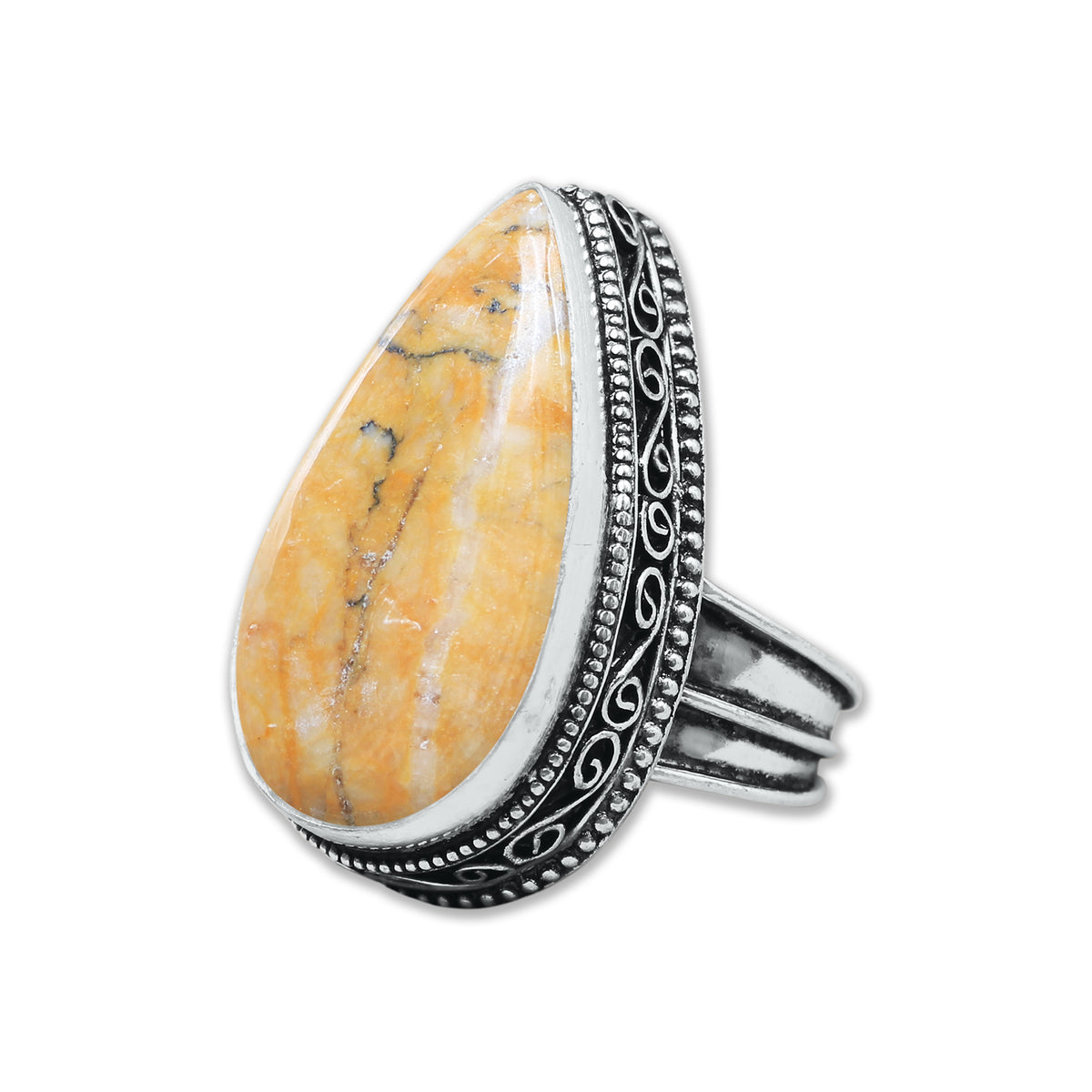 Artisanal Statement Rings – Silver-Plated, Assorted Gemstones, Designer Bands (US Sizes 6–10, Non-Adjustable) | Wholesale