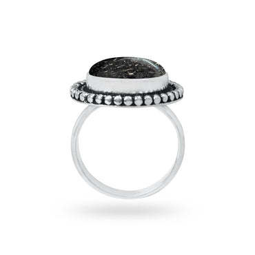 Nuummite Rings – Silver-Plated, Handmade, Ancient Black Flash Stone (Made to Order) | Wholesale