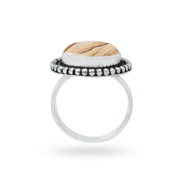Picture Jasper Rings – Handmade, Silver-Plated, Designer (Made to Order)