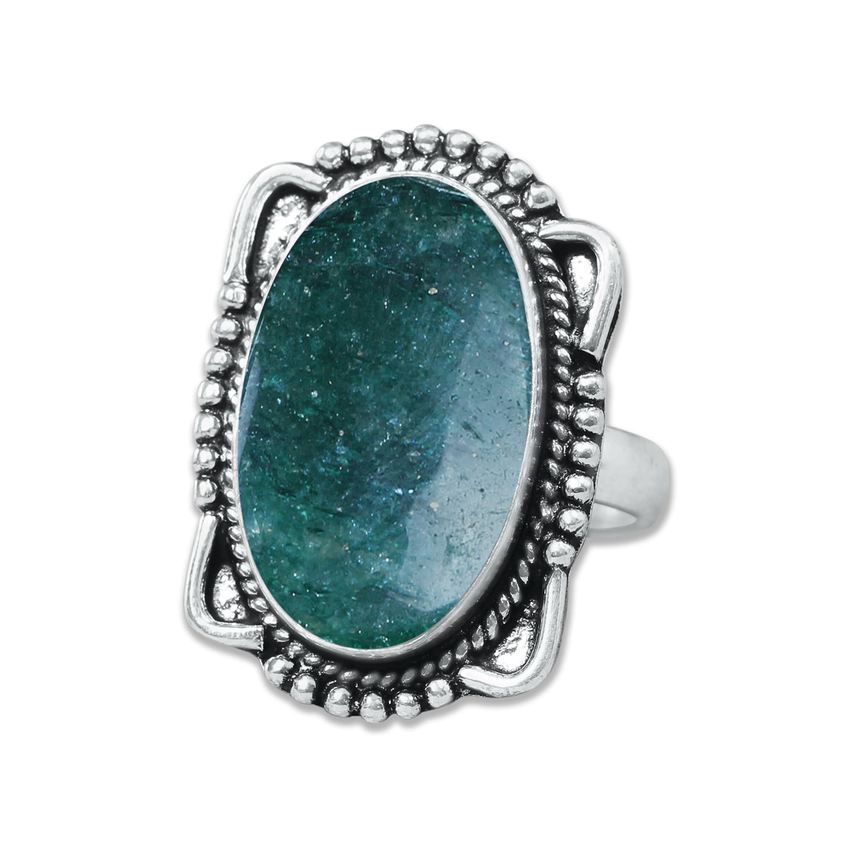 Green Aventurine Rings – Handmade, Silver-Plated, Soft Green Glow (Made to Order, US Sizes 6–10)