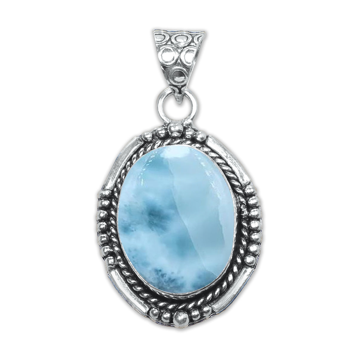 Larimar Artisan Pendants – Silver-Plated, Handmade (Made to Order) | Wholesale
