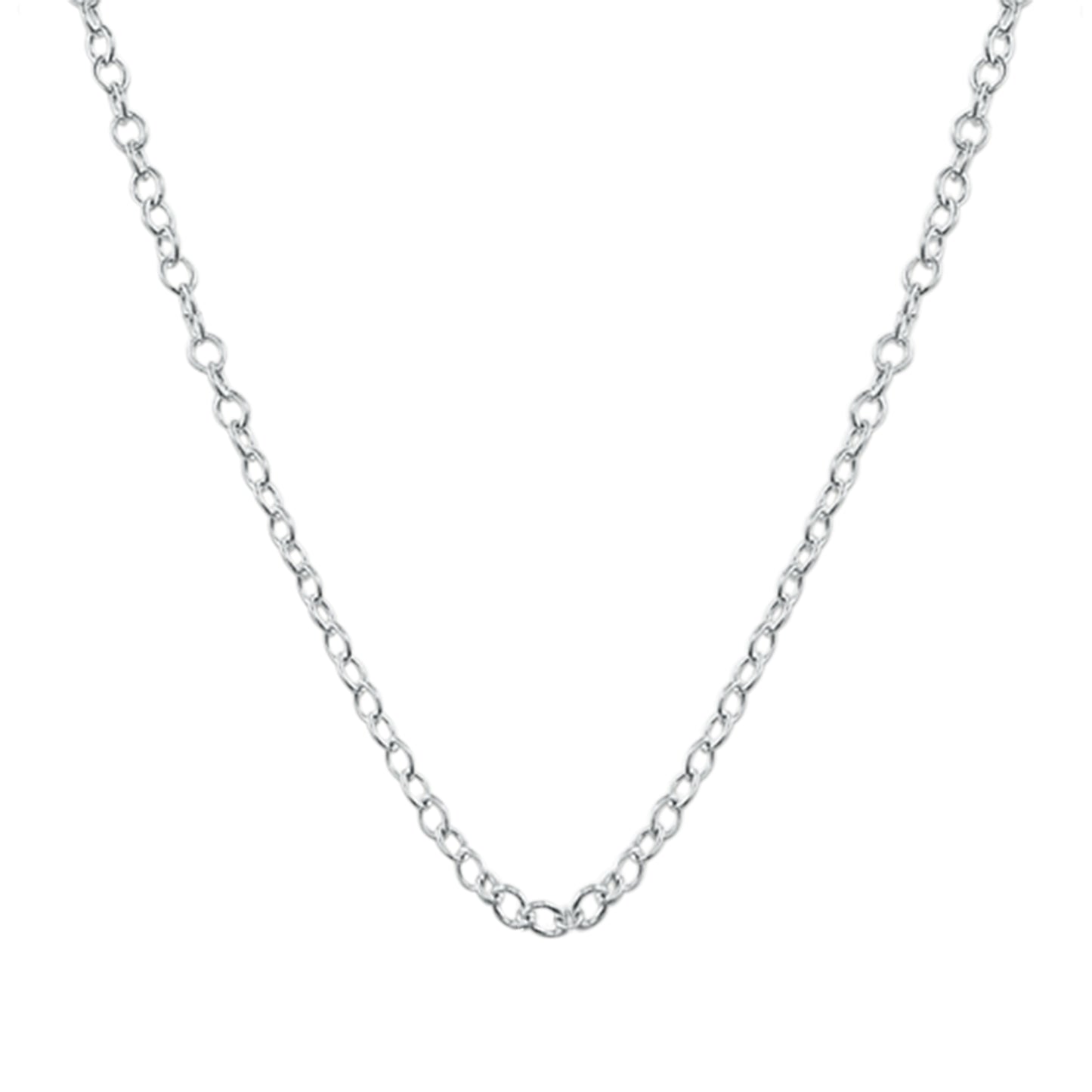 Link Chain - Silver Plated, Fish Lock closure, 18/20/22” Sizes