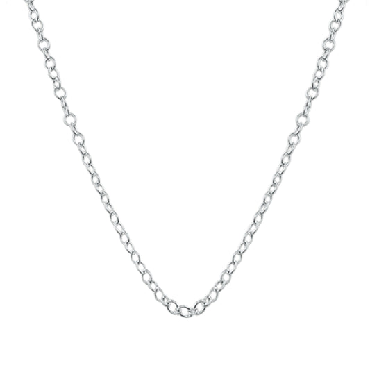 Link Chain - Silver Plated, Fish Lock closure, 18/20/22” Sizes