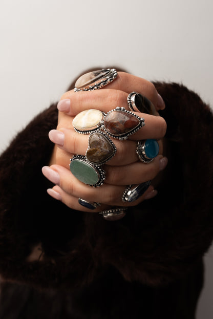 Assorted Crystal Rings – Silver-Plated, Mixed Sizes & Designs | Wholesale