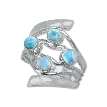 Quad Gemstone Ring – 925 Sterling Silver Ring with 4 Natural Stones | Made to Order