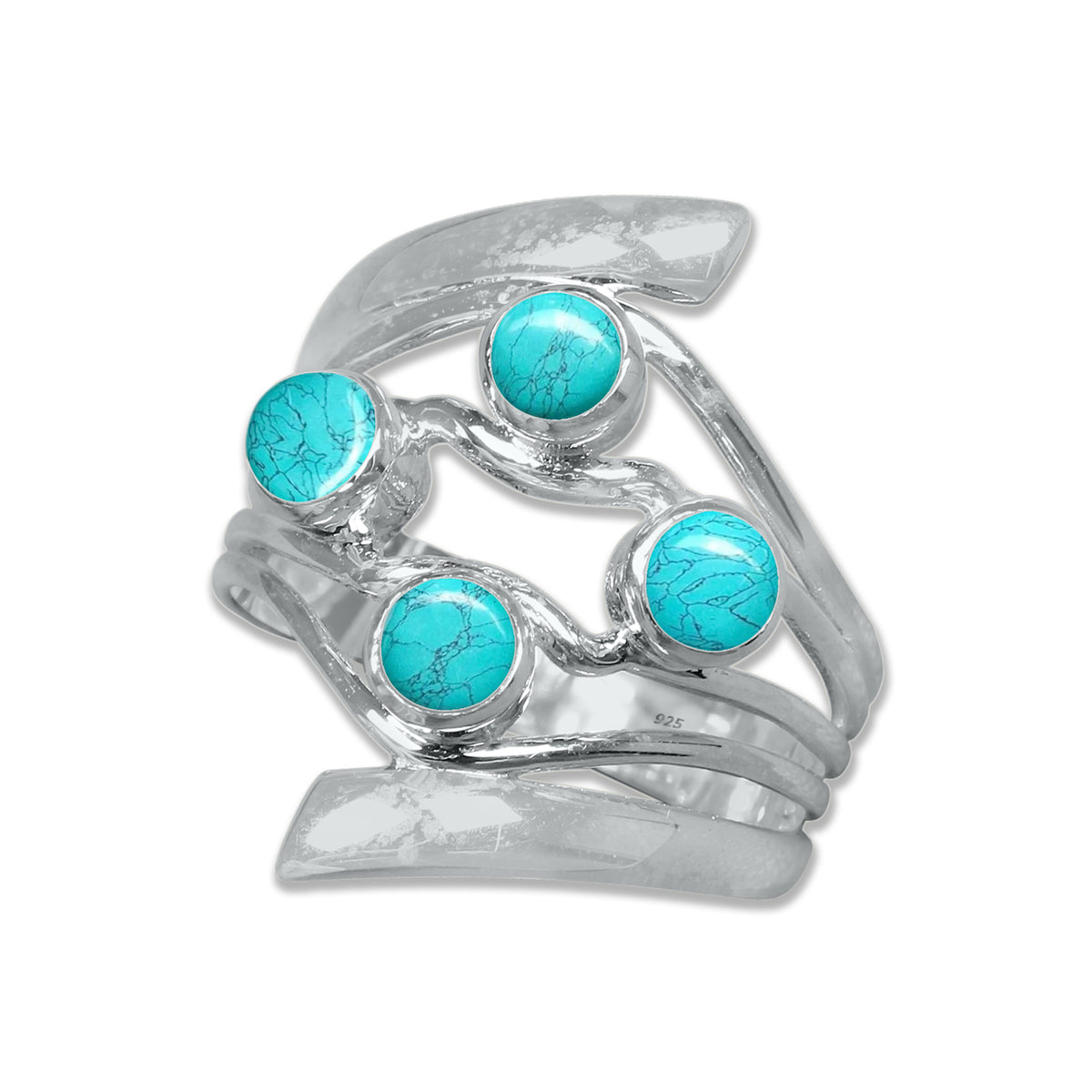 Quad Gemstone Ring – 925 Sterling Silver Ring with 4 Natural Stones | Made to Order
