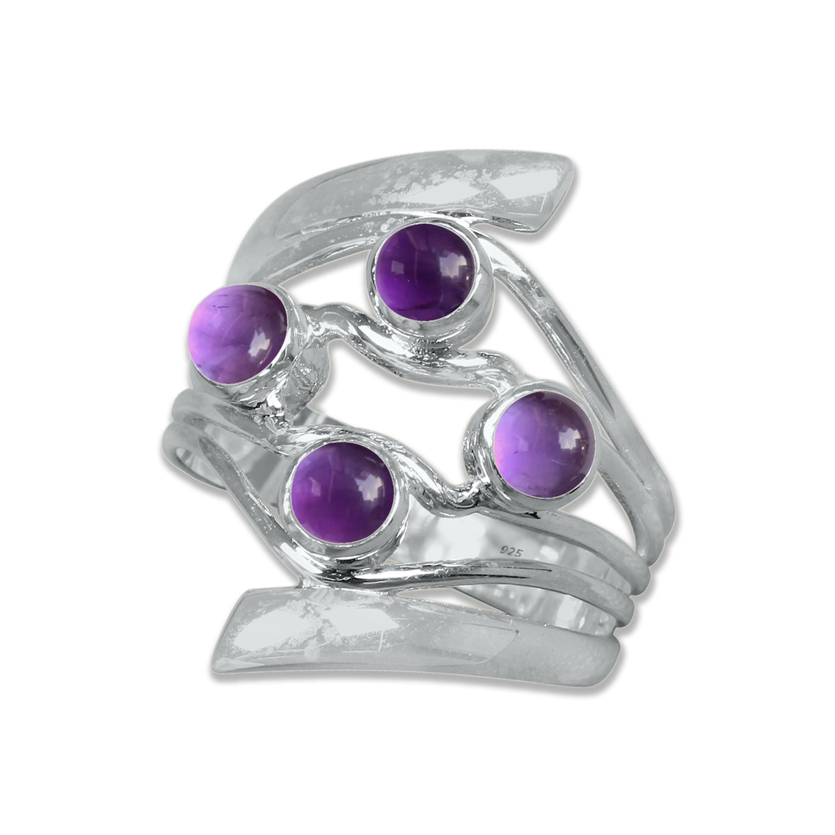 Quad Gemstone Ring – 925 Sterling Silver Ring with 4 Natural Stones | Made to Order