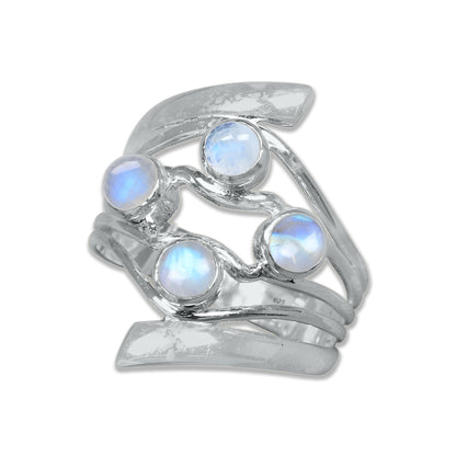 Quad Gemstone Ring – 925 Sterling Silver Ring with 4 Natural Stones | Made to Order