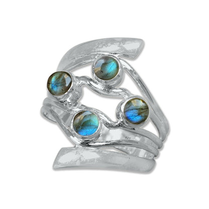 Quad Gemstone Ring – 925 Sterling Silver Ring with 4 Natural Stones | Made to Order