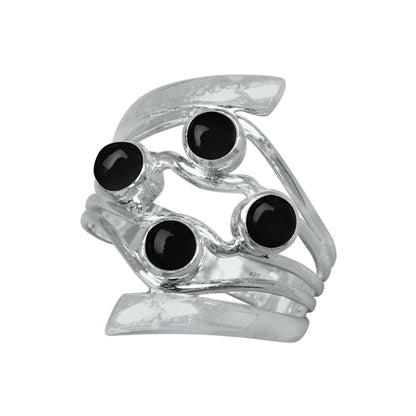 Quad Gemstone Ring – 925 Sterling Silver Ring with 4 Natural Stones | Made to Order