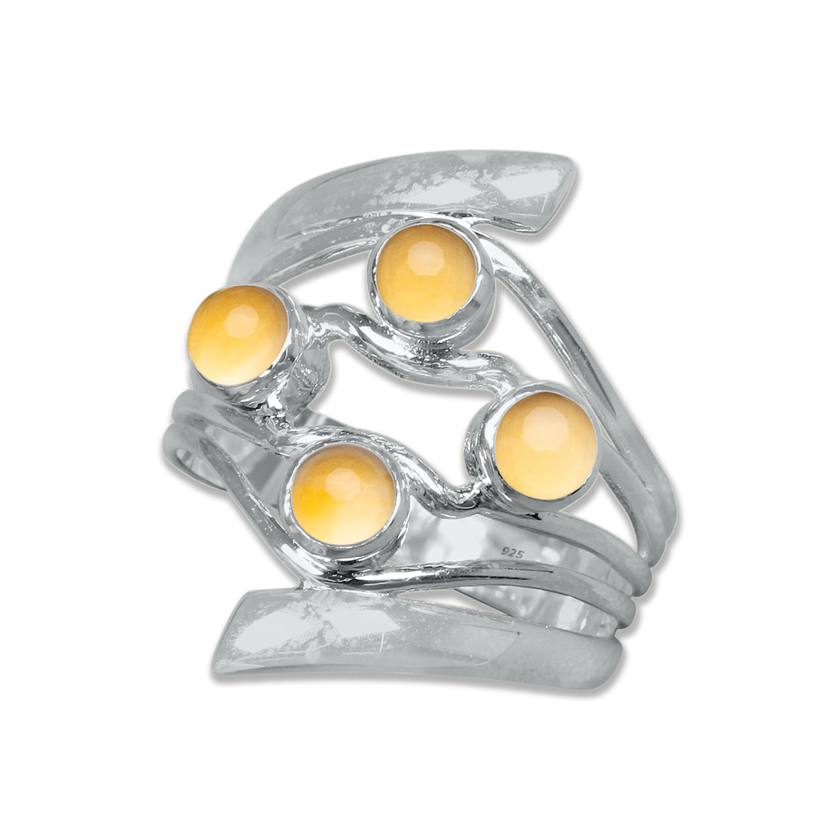 Quad Gemstone Ring – 925 Sterling Silver Ring with 4 Natural Stones | Made to Order