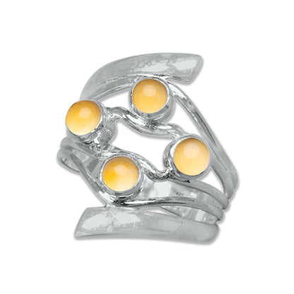Quad Gemstone Ring – 925 Sterling Silver Ring with 4 Natural Stones | Made to Order