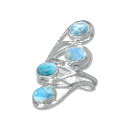 Cascade Ring – Handmade Sterling Silver Ring with Four Natural Gemstones | Made to Order