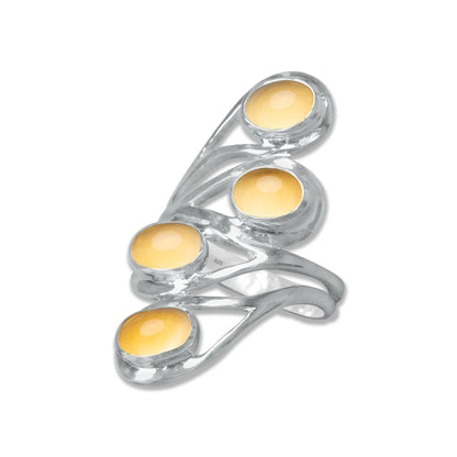 Cascade Ring – Handmade Sterling Silver Ring with Four Natural Gemstones | Made to Order