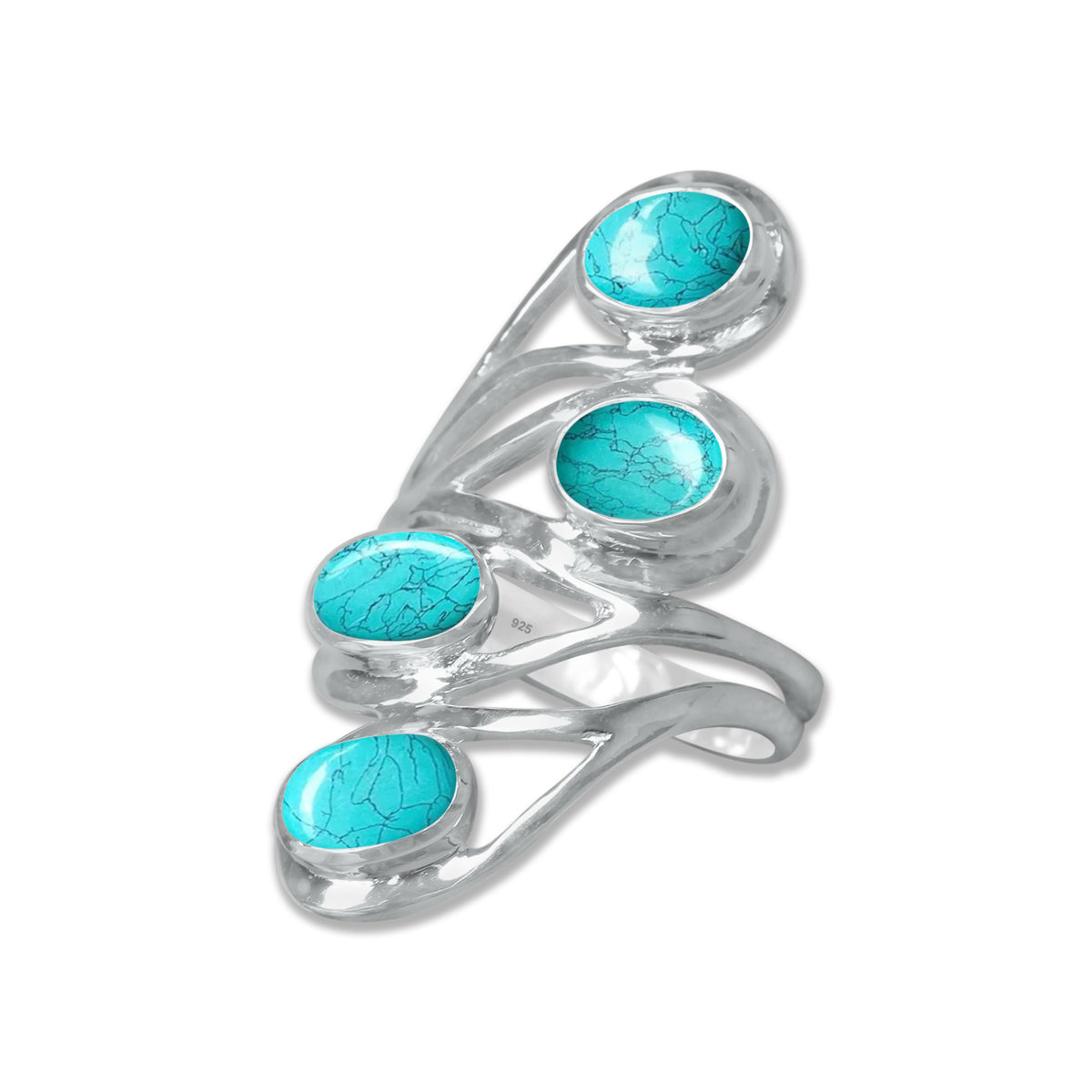 Cascade Ring – Handmade Sterling Silver Ring with Four Natural Gemstones | Made to Order