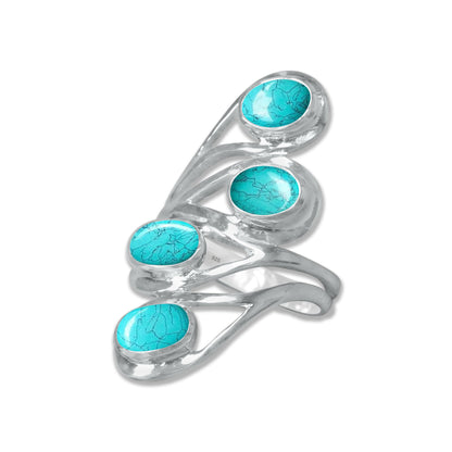Cascade Ring – Handmade Sterling Silver Ring with Four Natural Gemstones | Made to Order