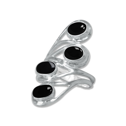 Cascade Ring – Handmade Sterling Silver Ring with Four Natural Gemstones | Made to Order