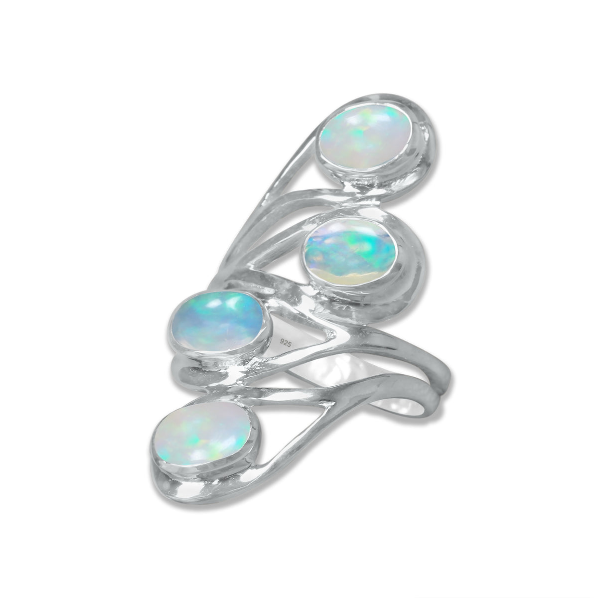 Cascade Ring – Handmade Sterling Silver Ring with Four Natural Gemstones | Made to Order