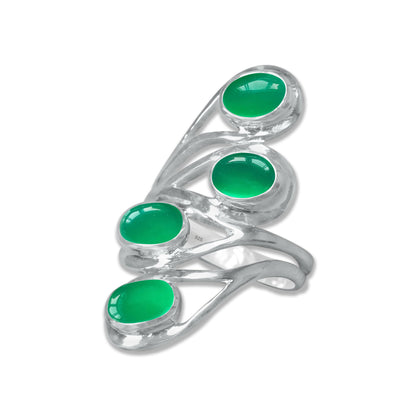Cascade Ring – Handmade Sterling Silver Ring with Four Natural Gemstones | Made to Order