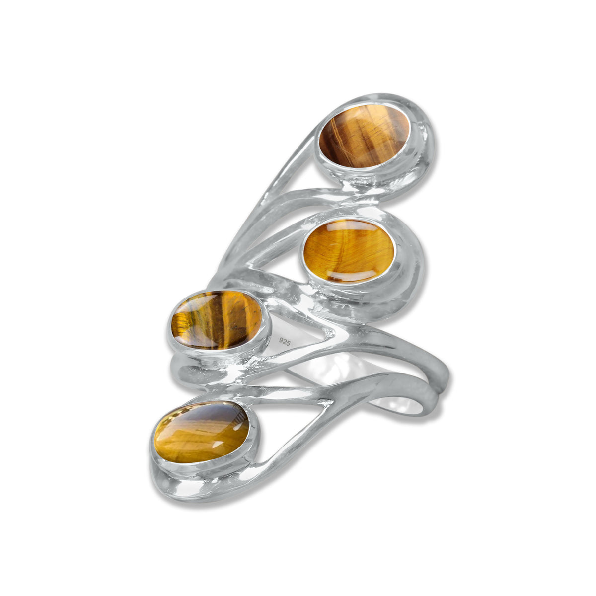 Cascade Ring – Handmade Sterling Silver Ring with Four Natural Gemstones | Made to Order