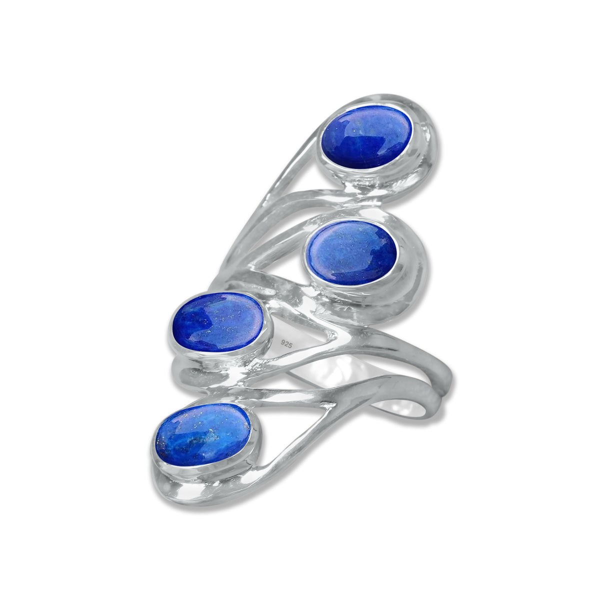 Cascade Ring – Handmade Sterling Silver Ring with Four Natural Gemstones | Made to Order