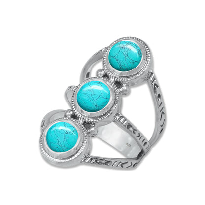 Celestia Band – Sterling Silver Ring with Four Natural Gemstones | Handmade | Made to Order