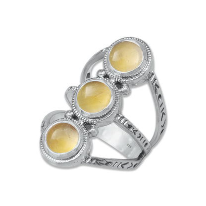 Celestia Band – Sterling Silver Ring with Four Natural Gemstones | Handmade | Made to Order