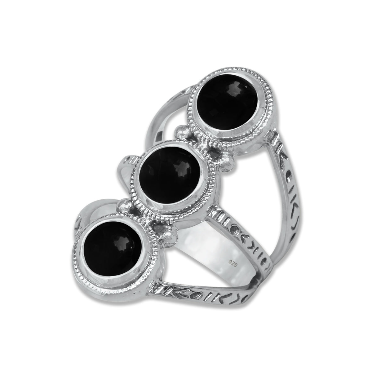 Celestia Band – Sterling Silver Ring with Four Natural Gemstones | Handmade | Made to Order