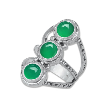 Celestia Band – Sterling Silver Ring with Four Natural Gemstones | Handmade | Made to Order