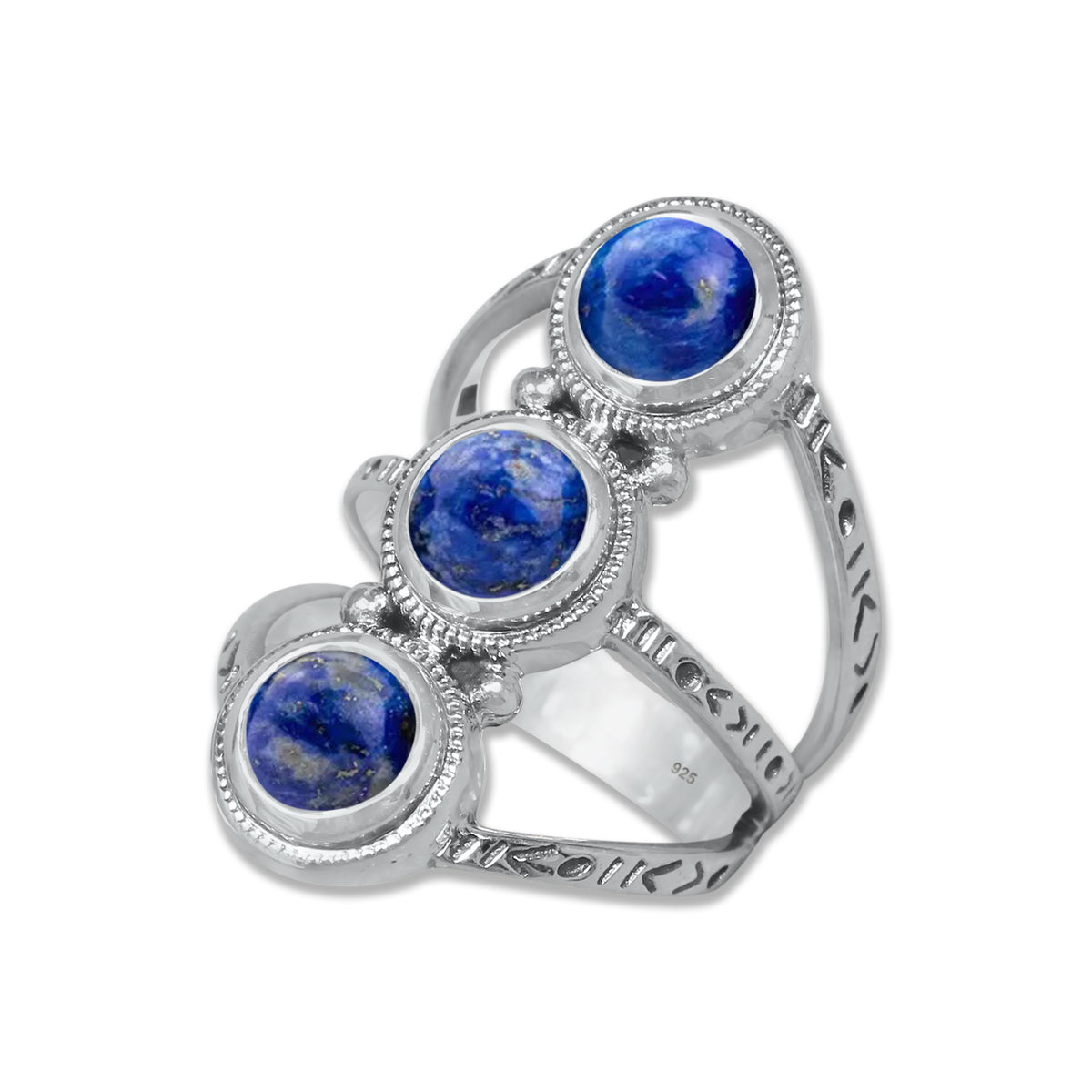 Celestia Band – Sterling Silver Ring with Four Natural Gemstones | Handmade | Made to Order