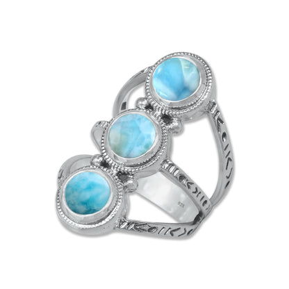 Celestia Band – Sterling Silver Ring with Four Natural Gemstones | Handmade | Made to Order