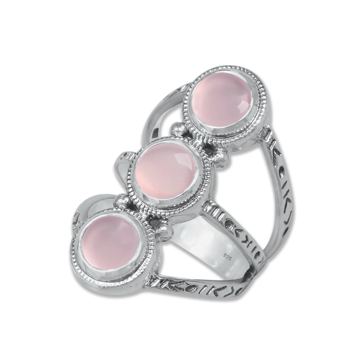 Celestia Band – Sterling Silver Ring with Four Natural Gemstones | Handmade | Made to Order