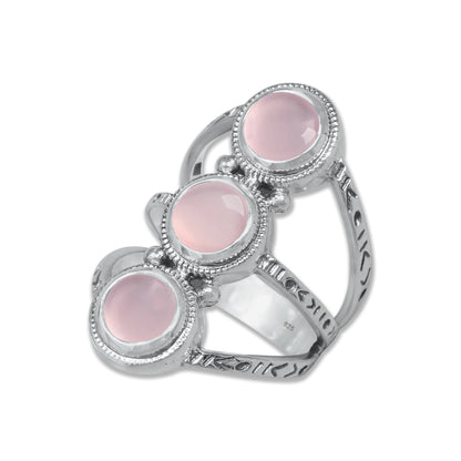 Celestia Band – Sterling Silver Ring with Four Natural Gemstones | Handmade | Made to Order