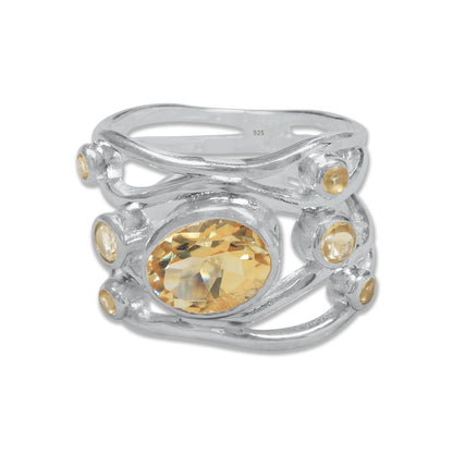 The Solstice Ring Sterling Silver Oval-Cut – 9 Natural Gemstone Styles | Made to Order