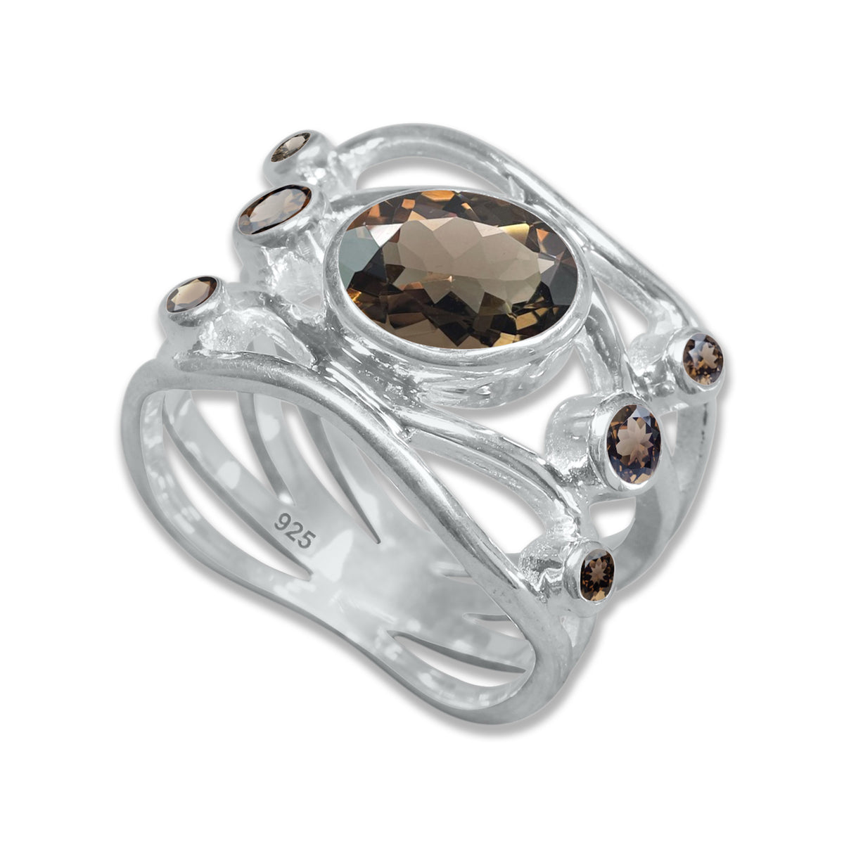 The Solstice Ring Sterling Silver Oval-Cut – 9 Natural Gemstone Styles | Made to Order