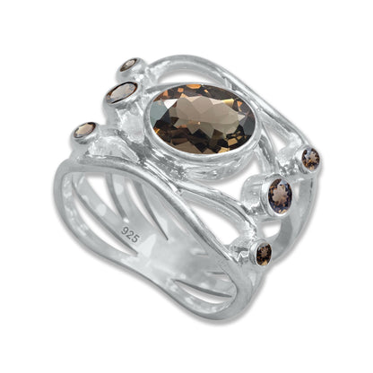 The Solstice Ring Sterling Silver Oval-Cut – 9 Natural Gemstone Styles | Made to Order