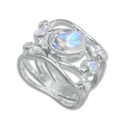 The Solstice Ring Sterling Silver Oval-Cut – 9 Natural Gemstone Styles | Made to Order