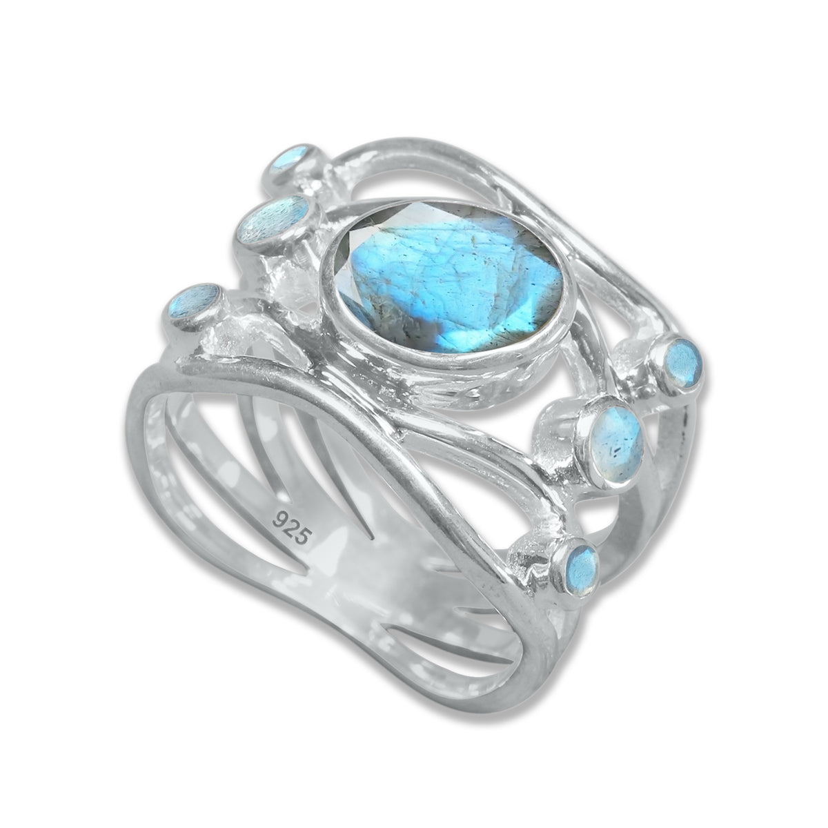 The Solstice Ring Sterling Silver Oval-Cut – 9 Natural Gemstone Styles | Made to Order
